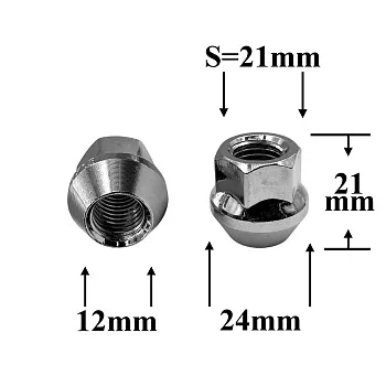 Гайка колесная М12х1,25х21 кл.21 конус, откр, СН, 1756 S009920 Гайка колесная М12х1,25х21 кл.21 конус, откр, СН, 1756ALFA ROMEO AUDI CHERY CHEVROLET CHRYSLER CITROEN DAEWOO DODGE FIAT FORD GEELY GM HAVAL HONDA HYUNDAI INFINITI ISUZU KIA LANCIA LAND ROVER LEXUS MAZDA MERCEDES MITSUBISHI NISSAN OMODA OPEL PEUGEOT RENAULT SEAT SKODA SUBARU SUZUKI TOYOTA VOLKSWAGEN VOLVO BMW ACURA