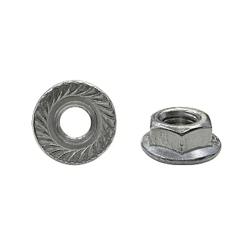Гайка М6 с фланцем DIN6923 рифленая A2